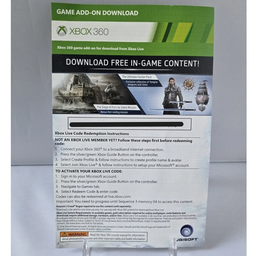 Assassin's Creed Rogue & Black Flag Bundle - Xbox 360 - Complete CIB‎ 2 Games
